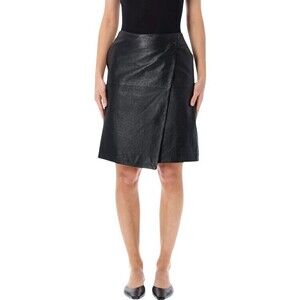 Loulou Studio Lou Lou Gora Black Embossed Leather Skirt - NWT
